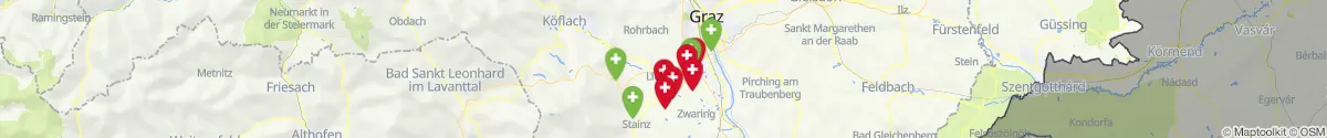 Map view for Pharmacies emergency services nearby Lieboch (Graz-Umgebung, Steiermark)